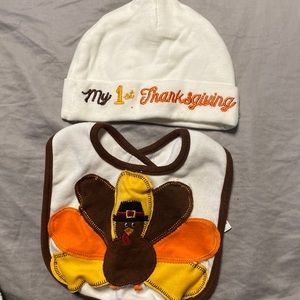 Thanksgiving beanie and bib